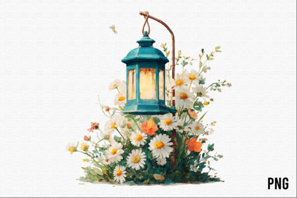 Download Watercolor Daisy Garden Clipart - Clipart Collection