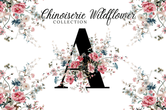 Download Chinoiserie Wildflower Clipart Set - Clipart Collection