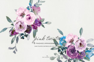 Download Watercolor Pink and Purple Roses Clipart - Clipart Collection