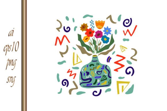 Download Creative Clipart Flower Boho Jug Vector - Clipart Collection