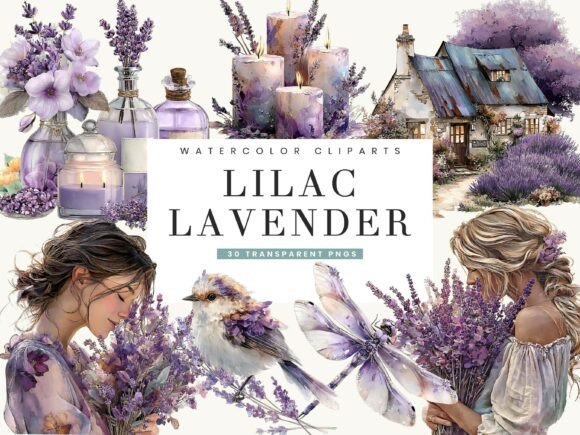 Download Watercolor Lilac Lavender Clipart - Clipart Collection