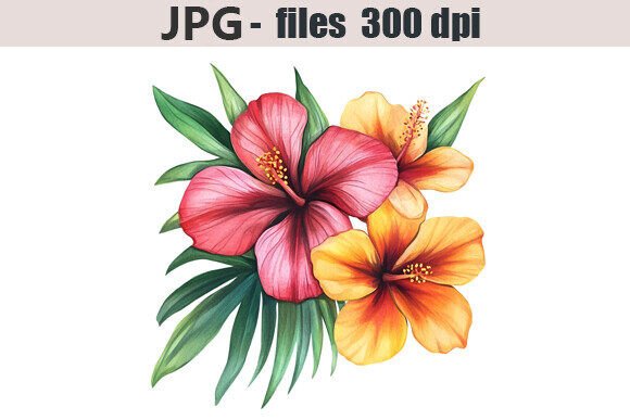 Download Tropical Flowers Clipart - Clipart Collection