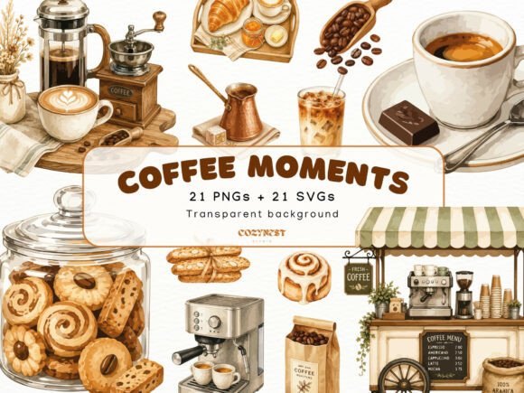 Download Coffee Watercolor Cliparts, Coffee Shop - Clipart Collection