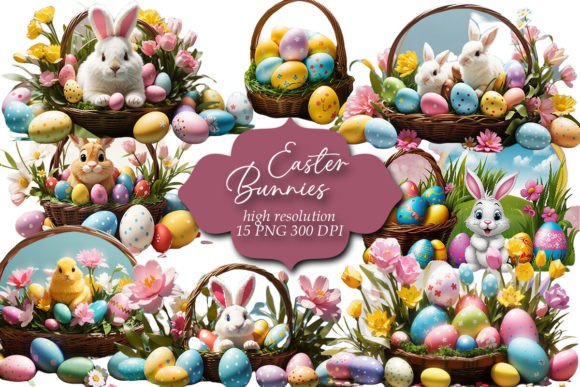 Download Easter Clipart, Easter Bunnies Clip Art - Easter bunnies clip art Collection