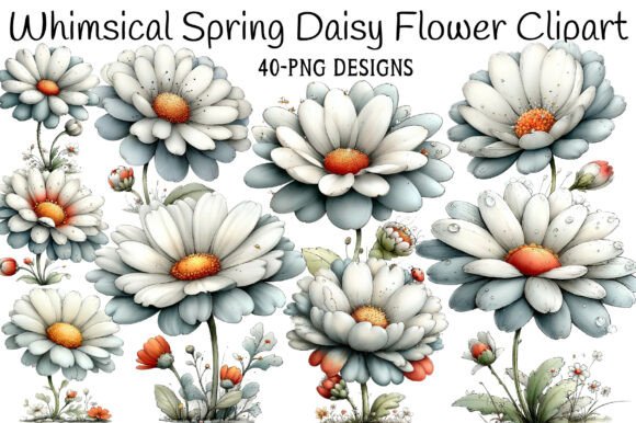 Download Whimsical Spring Daisy Flower Clipart - Clipart Collection