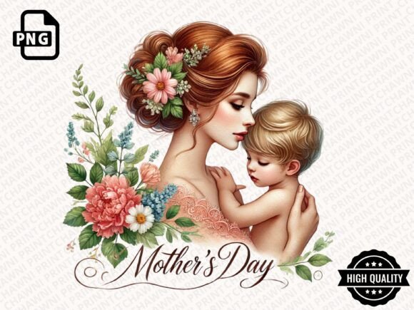 Download Watercolor Mother's Day Floral Clipart - Clipart Collection