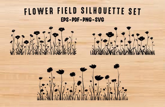 Download Wildflowers SVG Black Clipart Bundle - Clipart Collection