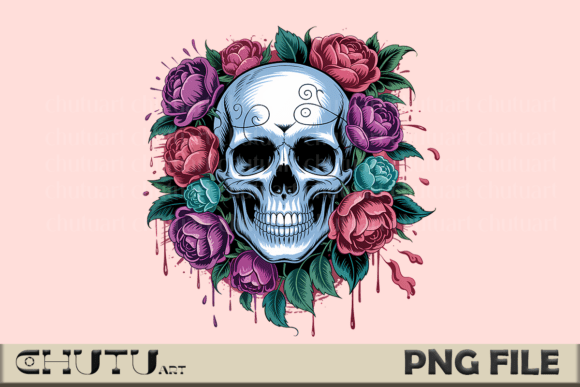 Download Gothic Skull Peony PNG Clipart - Clipart Collection