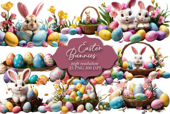 Download Easter Clipart, Easter Bunnies Clip Art - Easter bunnies clip art Collection