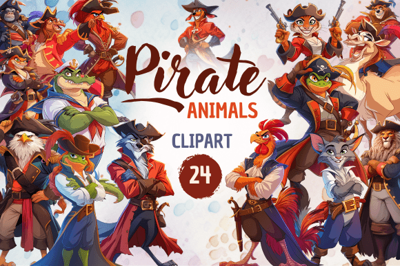 Download Pirate Animals - Clipart - Clipart Collection
