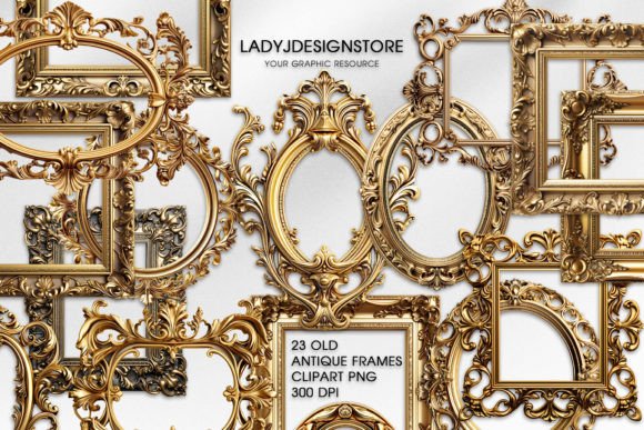 Download Antique Gold Frames Clipart - Clipart Collection