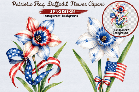 Download Patriotic Daffodil Flower PNG Clipart - Clipart Collection