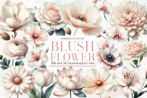 Download Blush Flower Clipart - Clipart Collection