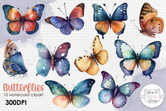 Download Butterflies Watercolor Clipart - Clipart Collection
