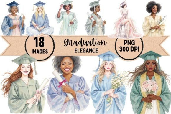 Download Graduation Elegance Clipart - Clipart Collection