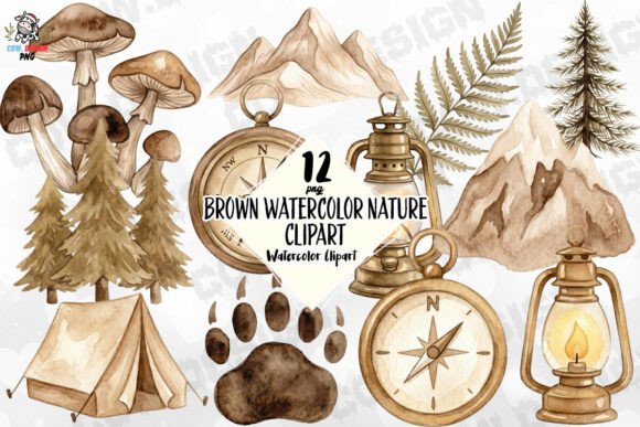 Download Brown Watercolor Nature Clipart PNG - Clipart Collection