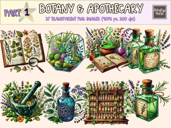 Download Botany &amp; Apothecary P1 Clipart - Clipart Collection