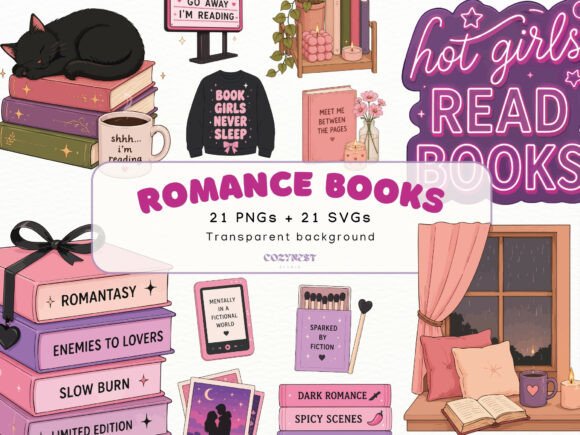 Download Book Lover Cliparts, Spicy Romance PNG - Clipart Collection