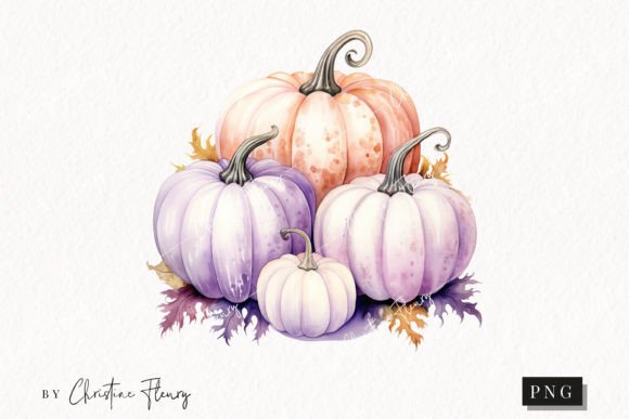 Download Watercolor Pastel Pumpkins Clipart - Clipart Collection