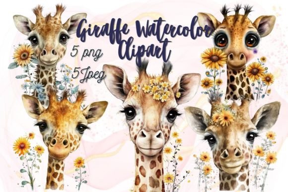 Download Watercolor Giraffe Clipart Png - Clipart Collection