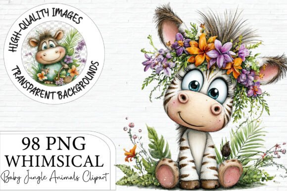 Download Baby Jungle Animals Clipart Bundle - Clipart Collection