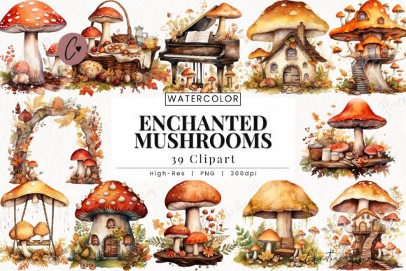 Download Enchanted Mushrooms Clipart, Forest PNG - Clipart Collection