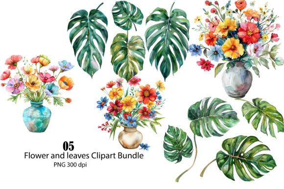 Download Watercolor Tropical Flowers Clipart, PNG - Clipart Collection