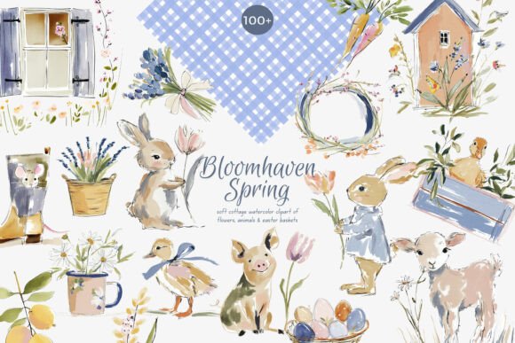 Download Farmhouse Spring Clipart Bundle - Clipart Collection
