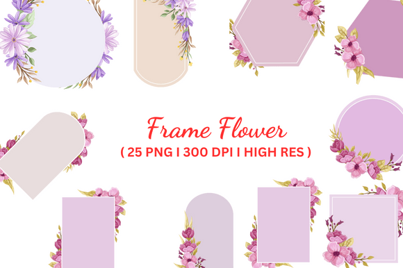 Download Floral Frame Illustration - Floral frame illustration Collection