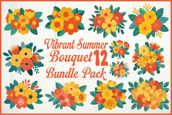 Download Vibrant Summer Bouquet Clipart Set - Clipart Collection
