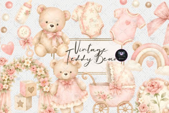 Download Vintage Teddy Bear Clipart - Clipart Collection