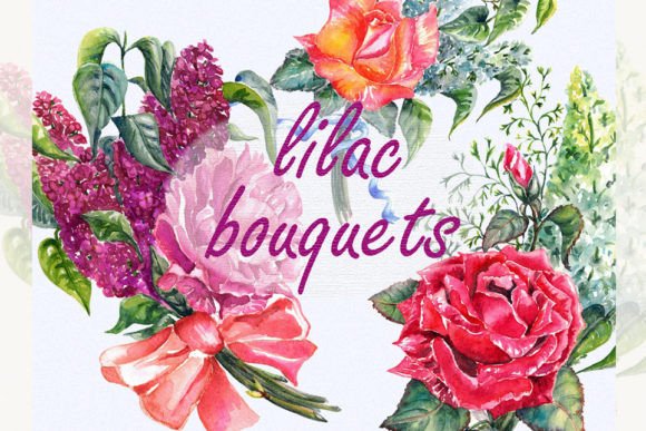 Download Floral Bouquet Clipart, Lilac Clipart - Clipart Collection