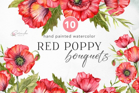 Download Poppy Clipart Watercolor, Poppy Bouquets - Clipart Collection