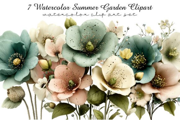 Download Watercolor Summer Garden Clipart - Clipart Collection