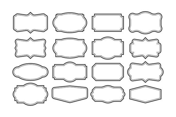 Download Vintage Frames Set, Clipart Bundle. Retr - Clipart Collection