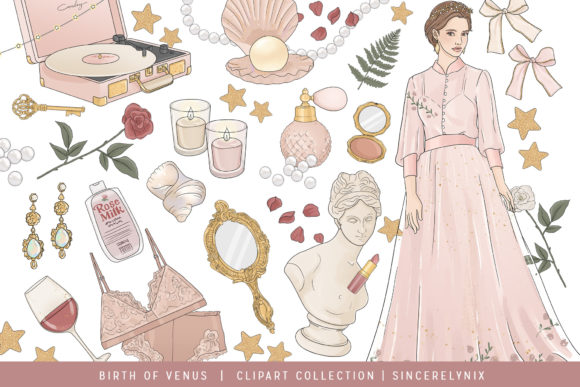 Download Beauty Elegance Pink Venus Clipart - Clipart Collection