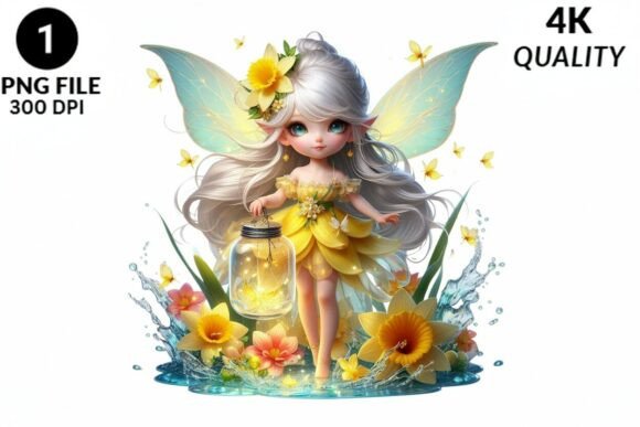Download Spring Fairy Clipart Yellow Daffodil PNG - Clipart Collection