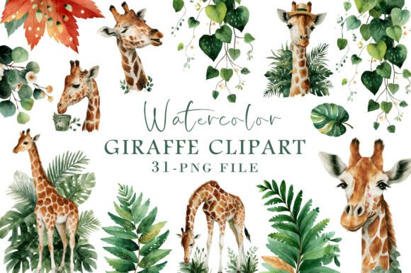 Download Watercolor Giraffe Clipart - Clipart Collection