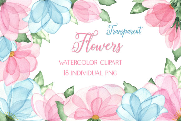 Download Watercolor Clipart Transparent Flowers - Clipart Collection
