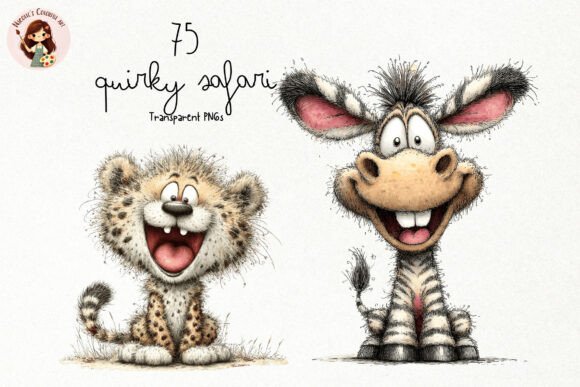 Download Quirky Safari Animals PNG Clipart - Clipart Collection