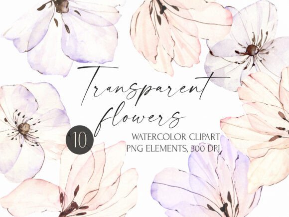 Download Watercolor Transparent Flowers Clipart - Clipart Collection