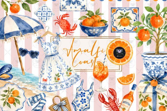 Download Amalfi Coast Summer Clipart - Clipart Collection