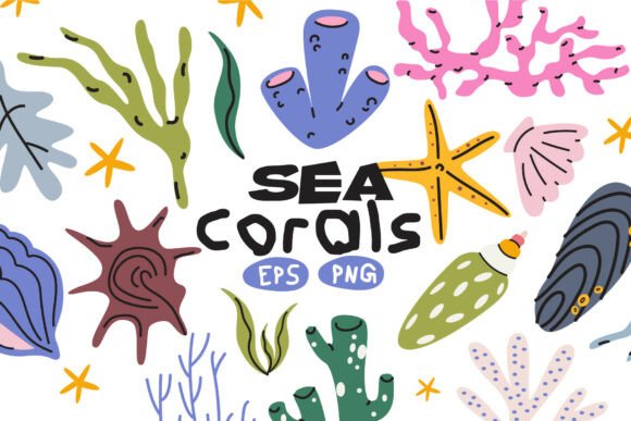 Download Exotic Sea Corals Vector Clipart - Clipart Collection