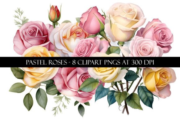 Download Pastel Roses Clipart - Clipart Collection