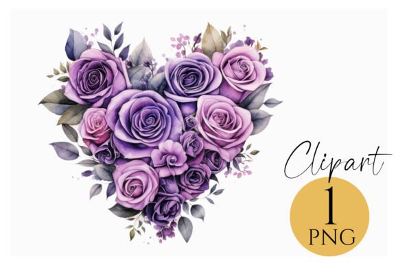 Download Purple Rose Heart Clipart PNG Download - Clipart Collection