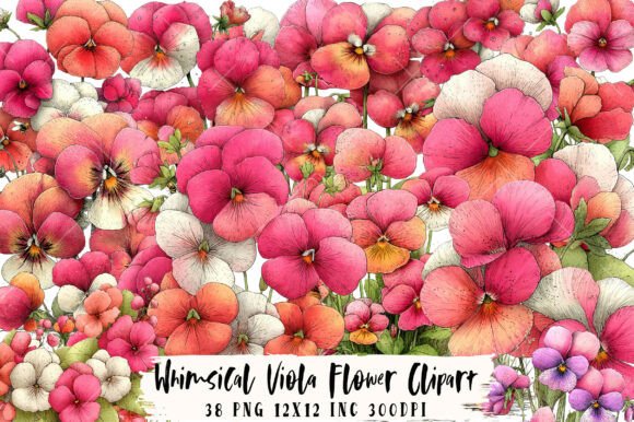 Download Whimsical Viola Flower Clipart - Clipart Collection