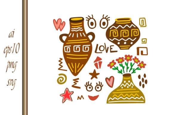 Download Creative Clipart Flower Boho Jug Amphora - Clipart Collection