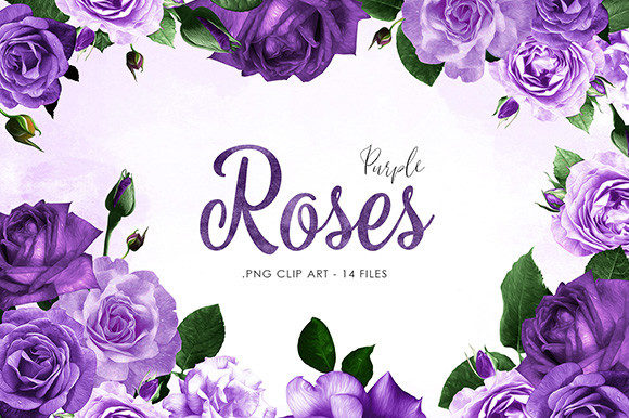 Download Purple Roses Clipart - Clipart Collection