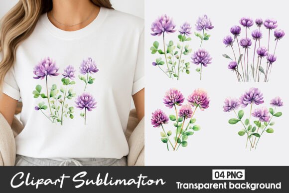 Download Purple Floral Watercolor Clipart PNG - Clipart Collection