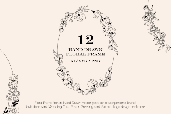 Download 12 Floral Frame Illustration - Floral frame illustration Collection